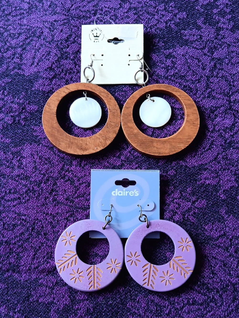 Boho Hoop Earrings Lot (2 Pairs).
